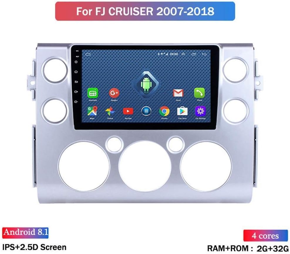 Android 8.0 Car Navigation 9 Inch 2.5D Large Screen GPS Navigation Suitable For Toyota FJ Cruiser 2007-2018, Support 4G WIFI Bluetooth,WIFI:1+16G