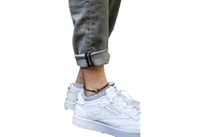 Anklet for men, men's anklet, silver tube bead, black cord, anklet for men, gift for him, waterproof, men's ankle bracelet, a