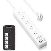 BN LINK Smart Plug Power Strip，Surge Protector with 4 Individually Controlled Smart Outlets, 4 USBs (incl. 20W USB-C), Compat