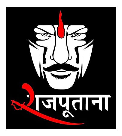 KaaHego Rajputana War Face Car Stickers Exterior Laptop Bike ...
