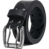 Fabio Valenti Men’s Casual Genuine Leather Jeans Belts 1 1/2" Wide Work Belt for Men