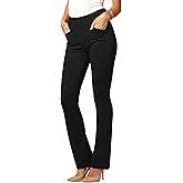Stretch Slacks for Women - Wear to Work - Tummy Control Waistband - Bootcut Dress Pants with Pockets (Available in Plus Size)