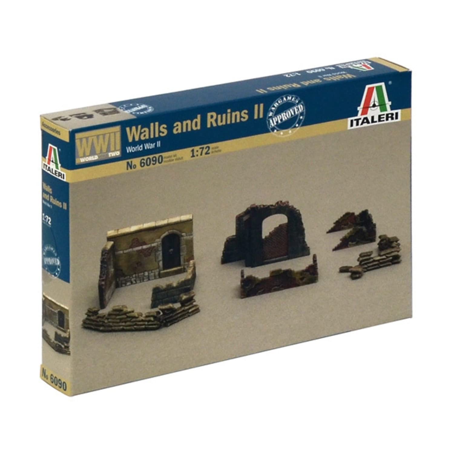 The Hobby Company Italeri 510006090-1:72 Walls and Ruins II