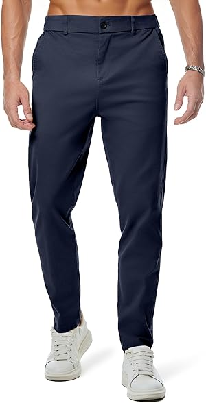JMIERR Baumwolle Chino Hosen Herren Stretch Cargohose Hose Männer Business Freizeit Hosen Elastische Taille mit Taschen