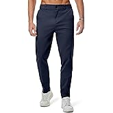 JMIERR Men's Chino Pants Casual Elastic Waist Tapered Golf Trousers