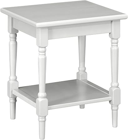 Amazon Com Amazon Brand Ravenna Home Angela Modern Turned Wood Leg Side Table Nightstand 20 W Grey Furniture Decor