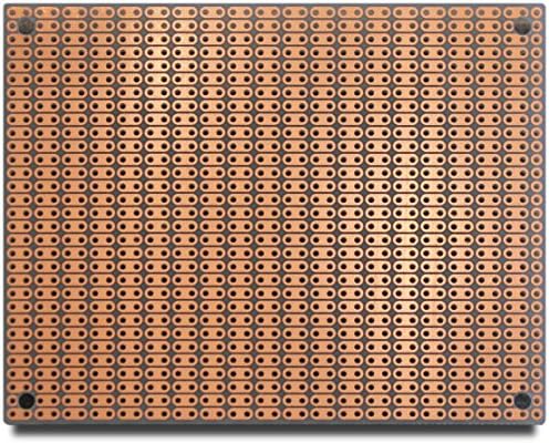 PR2H2 ProtoBoard-2H-2, 2-Hole Strips, 1 Sided PCB, Size 2 = 100 x 80mm (3.94 x 3.15in)