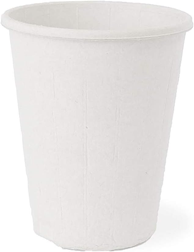 Zume Premium Compostable, Eco Friendly, Disposable, 8 oz Hot & Cold Beverage Cup, White (Pack of 25)