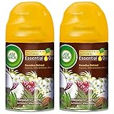 Air Wick Life Scents Automatic Air Freshener Spray Refill, Paradise Retreat with Coconut, Almond Blossom & Cherry Scent, 6.17 oz (Pack of 2)