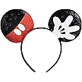 CHuangQi Mouse Ears Headband, Double-sided Sequins, Glitter Hair Band for Birthday Party, Holiday Dresses & Cosplay For Unisex Children