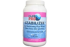 Club Pro Stabilizer (1.75KG) | Cyanuric Acid Chlorine Stabilizer | Reduces Chlorine Loss from Swimming Pools | In Ground, Abo