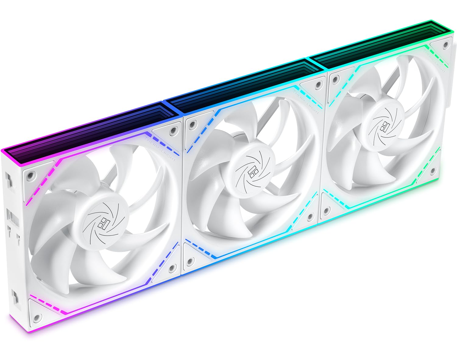 Photo 1 of Thermalright TL-M12QW X3 120mm PC Case Cooling Fans, Daisy-Chain | 2000RPM | ARGB | Dual Infinity Mirrors Lighting for Gaming Build(3-Pack)