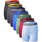 Easechoo Men's Underwear,Rayon Made from Bamboo Men Boxer Briefs,Ultra Soft,Breathable,No Riding Up Leg,7 Pack