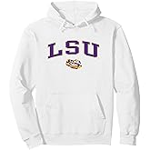 LSU Tigers Arch Over White Officially Licensed Pullover Hoodie