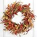 VGIA 22 inch Artificial Fall Wreath Door Wreath Autumn Wreath Berry Wreath Fall Decorations