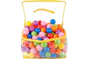 Yeios 200 Ball Pit Balls Crush Proof Playballs in Bulks 7 Color 200 Packs