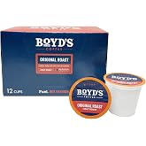 Boyd's Coffee Original Roast Single Serve Pods, Light Roast, 12 Count