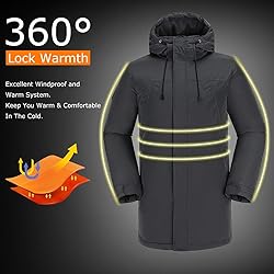 CAMELSPORTS Mens Winter Coats Long Warm Jacket with