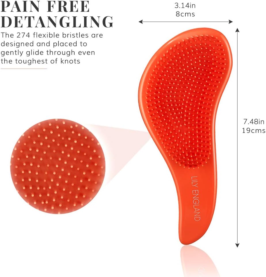 Lily England Detangle Hair Brush for Thick Curly & Straight Hair - Image 5