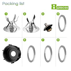 8 Pieces Replacement Part Ice Blades 4961 4980 Jar