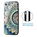YOKIRIN iPhone 8 Case, iPhone 7 Case, Clear Tempered Glass Back Cover and Soft TPU Frame Extreme Shockproof Heavy Duty Cover Shell Case Full Body Protection Skin for iPhone 7, iPhone 8, Green Mandala