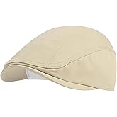 Newsboy Cap for Men 100% Cotton Mens Flat Hats Newsies Hat Classic Irish Gatsby Ivy Cabbie Golf Hats