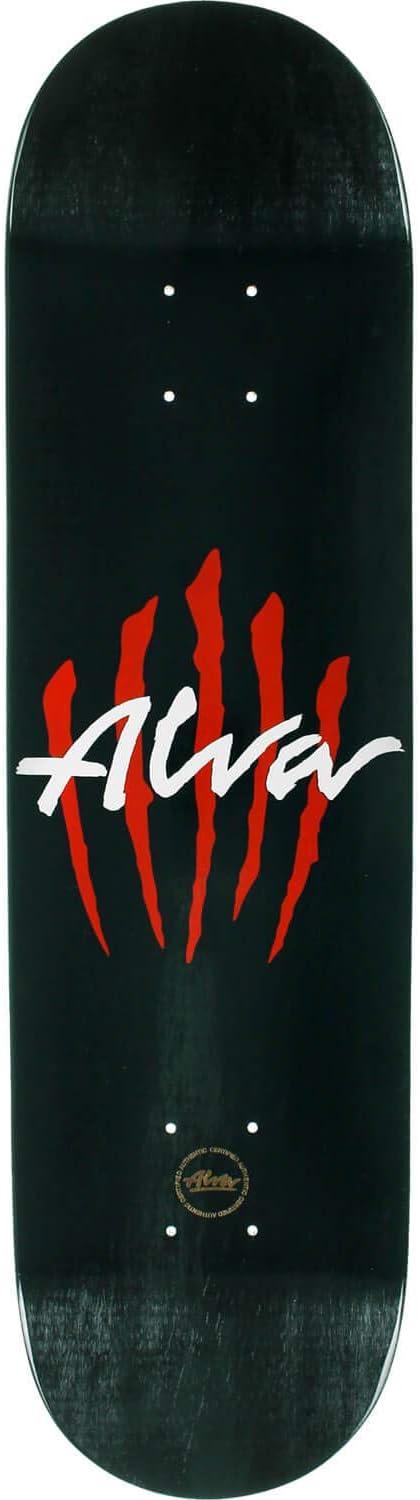 Alva Skateboards Scratch Logo Black Skateboard Deck - 8.25" x 32"