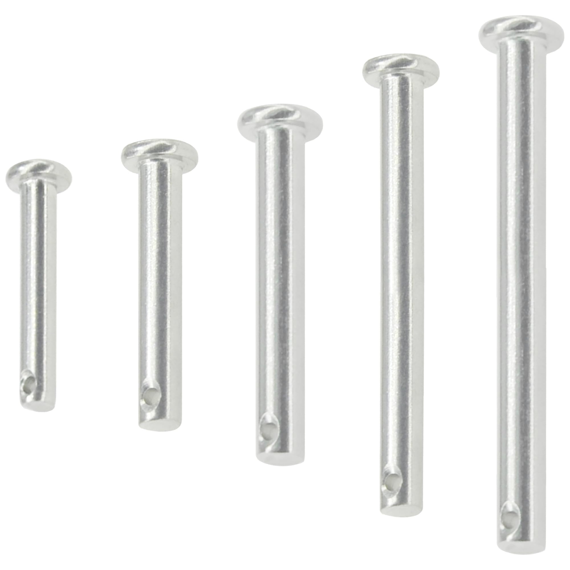 20 PCS 304 Stainless Steel Single Hole Clevis Pins,M4 M5 M6 Location Pin with Hole