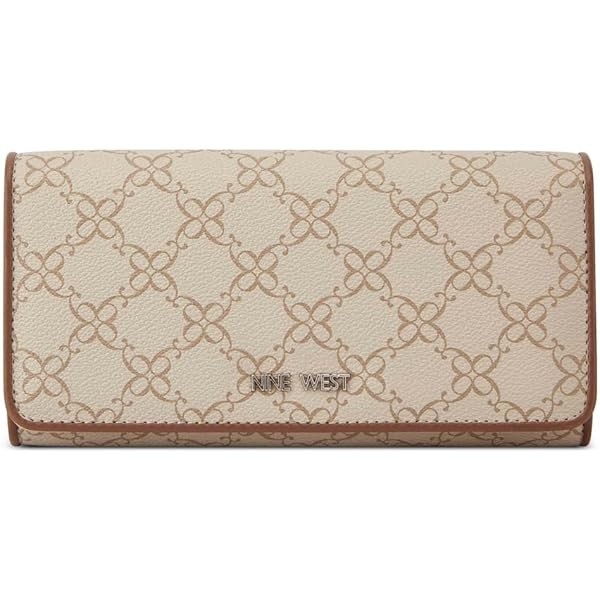 Amazon.com: Nine West Zuri SLG Check Sec Wallet, Steel Blue
