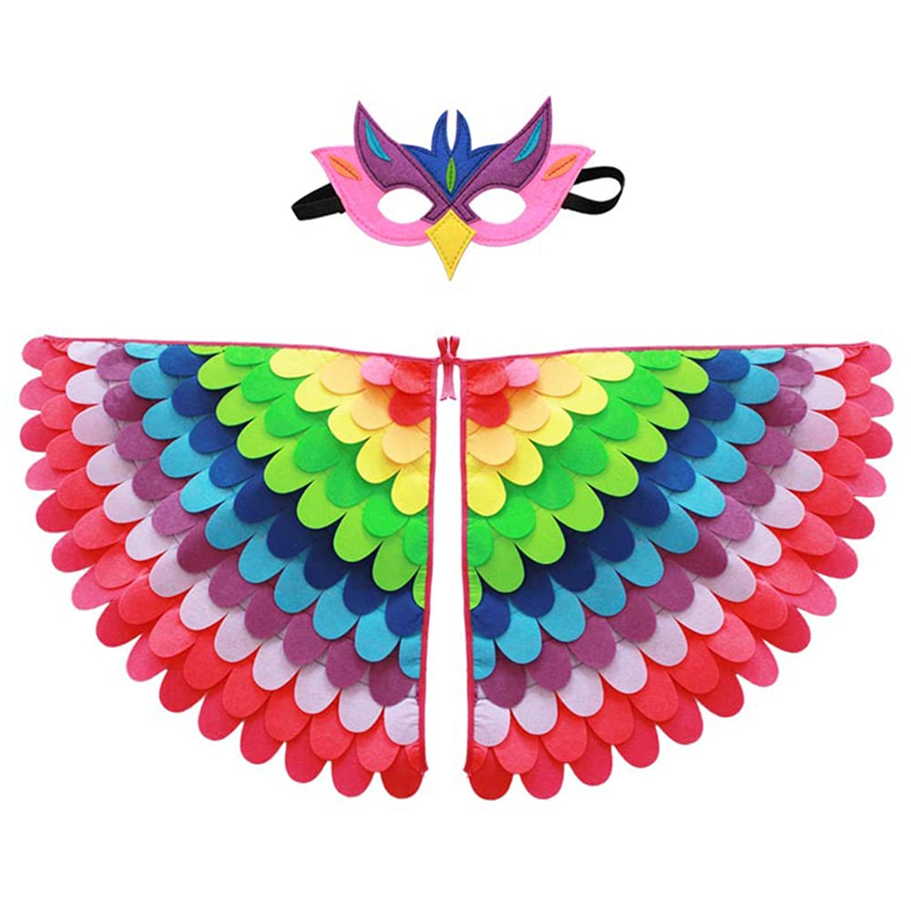 SUNNEE Kids Peacock Costume Bird Cape Butterfly Costume Fairy Bird Costume for Girls Children Halloween Fancy Dress Up Party Favors