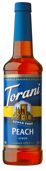 TORANI SUGAR FREE SYRUP, PEACH, 25.4 OUNCE