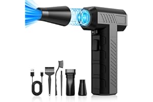 CAGIWIRU Compressed Air Duster -Mini Blower Turbo Fan,180000RPM Cordless Electric air Duster for Keyboard PC Cleaning,No Canned,Jet Dry Blower Air Blower for Home and Car