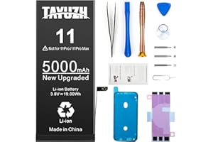 TAYUZH Battery for iPhone 11, 5000mAh Battery Replacement for iPhone 11 Model A2111, A2223,A2221 Spare Battery with Completely Tools
