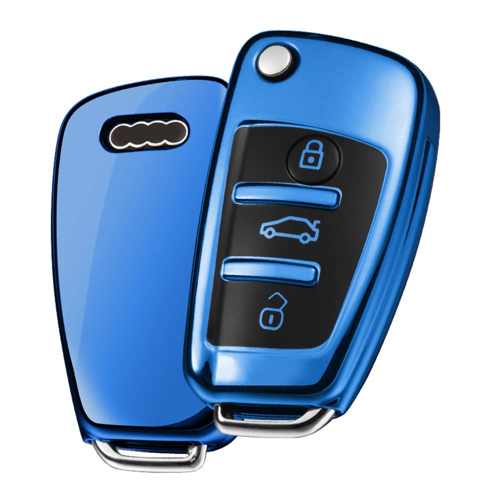 Telecomandi Auto Caso Chiave Audi,Copertura Chiave Auto per Audi A1 A3 A4 A6 Q3 Q5 Q7 S3 R8 TT