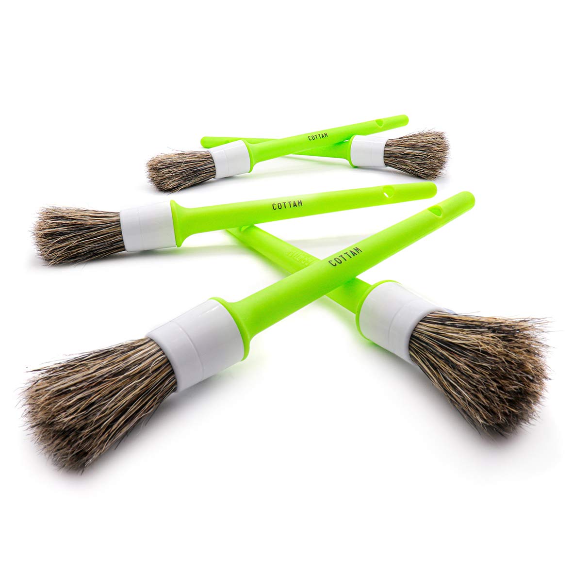 COTTAM Valet Detailing Brushes (0.75" Brush Set) - For Cleaning and Maintenance of Cars, Vans, Motorbikes and Bicycles