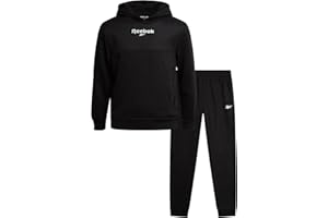 Reebok Boys Sweatpants Set - 2 Piece Fleece Pullover Hoodie Boys Sweatshirts and Youth Kids Jogger Sweatpants Athletic Sets
