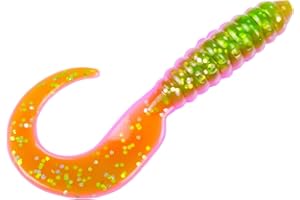 Strike King Mr. Crappie Grub Fishing Lure, 2", Ribbed Body