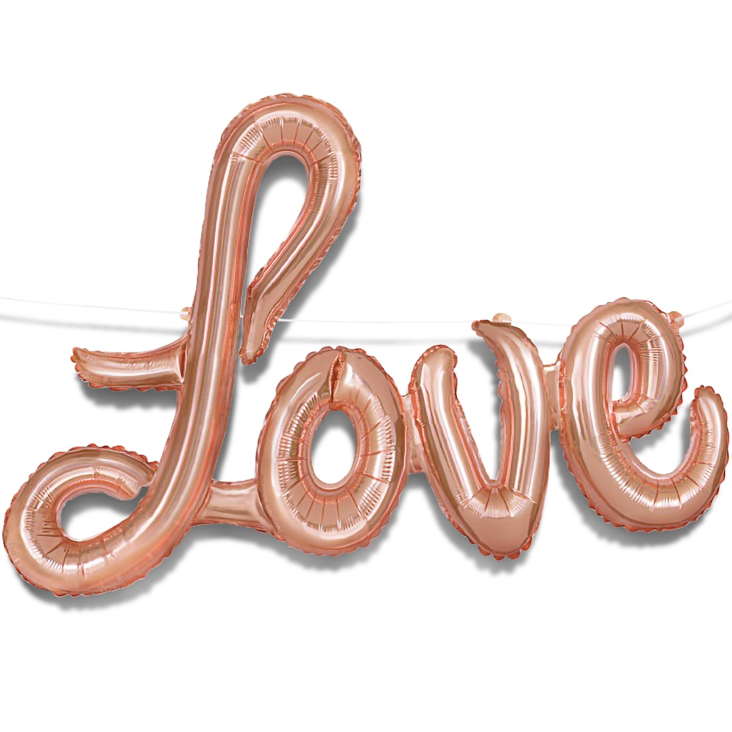 Rose Gold Love Letter Foil Balloon Banner Kit (91cm) 1 Piece - Party Decoration for Weddings, Engagements, Anniversaries