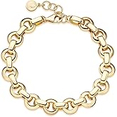 MEVECCO Gold Beaded Bracelets,18K Gold Plated Handmade Cute Satellite Diamond Cut Oval and Round Beads Rope Chain Dainty Bracelet for Women