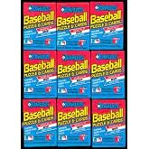 Lot of 9 1989 Donruss Baseball Wax Packs (135 Cards) Possible Ken Griffey Jr Rookie Card