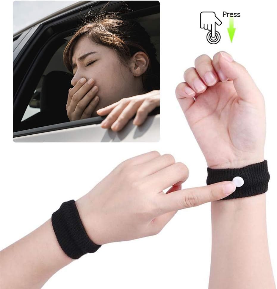 Travel Wristbands,Travel Motion Sickness Relief Wrist Band,Natural Nausea Relief,4-Pair: Health & Personal Care