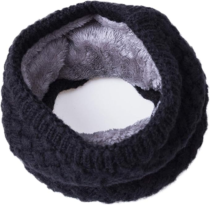 Flowomen Winter Infinity Scarf For Women Neck Warmer Double Layer Knit Soft Fleece Lined Scarves Flowomen Winter Infinity Scarf For Women Neck Warmer Double Layer Knit Soft Fleece Lined Scarves
