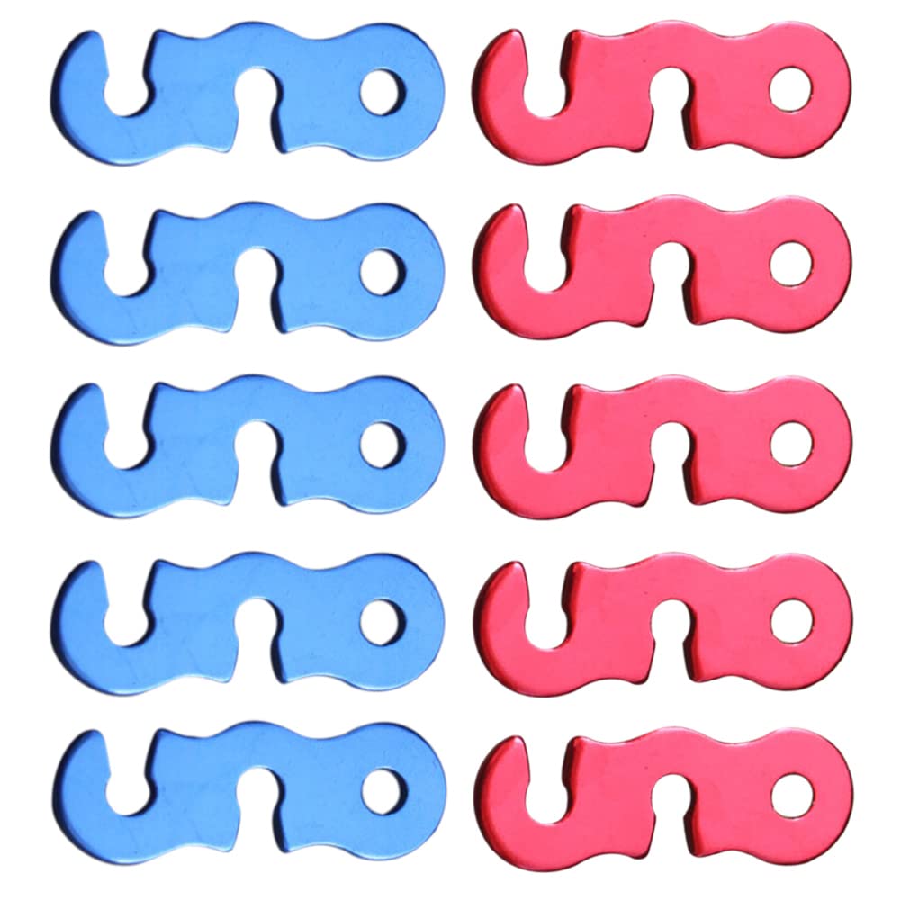 XIZONLIN 10Pcs Guyline Cord Adjuster Aluminum Alloy Tent Rope Adjuster Wind Rope Buckle Tent Rope Tensioners for Hiking Camping Outdoor Activity