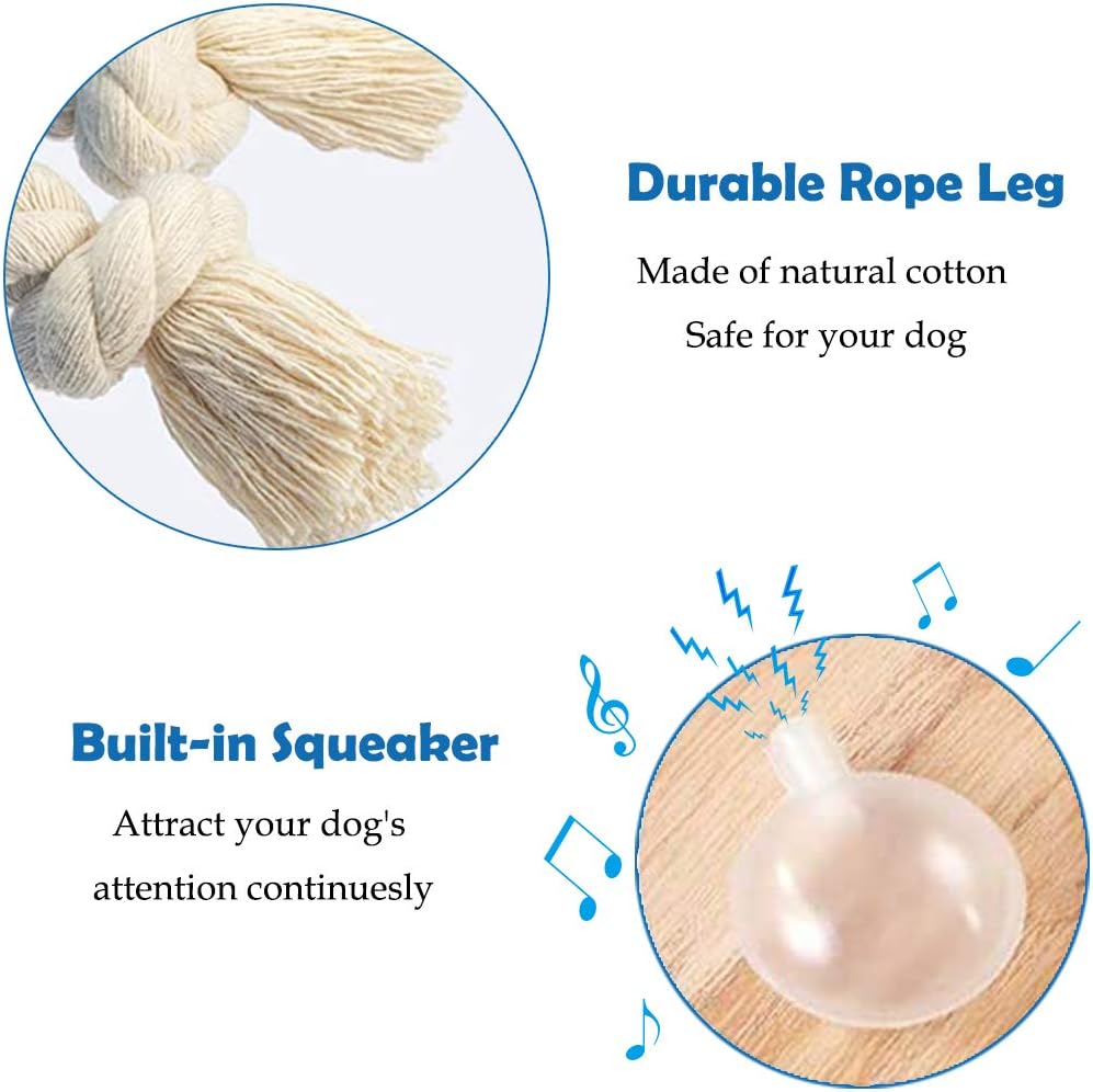 ROSAUI Dog Toys, Plush Squeaky Cockatoo Dog Toy - Interactive and Dental Cleaning Pet Chew Toy for All Breed Sizes Dog - Image 4