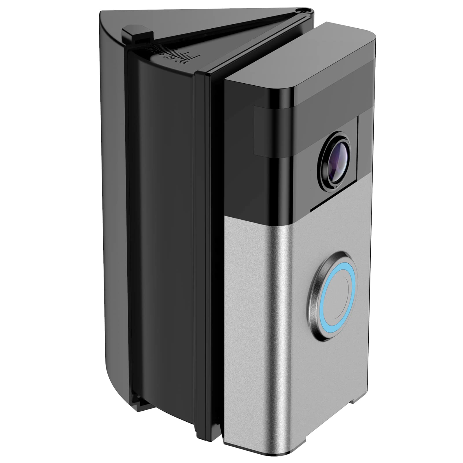 Photo 1 of RIOVO Adjustable 30 to 55 Degree Doorbell Angle Mount Compatible with Ring/Blink Video Doorbell/Battery Doorbell, Replacement Angle Adjustment Adapter Mounting Bracket Wedge Kit