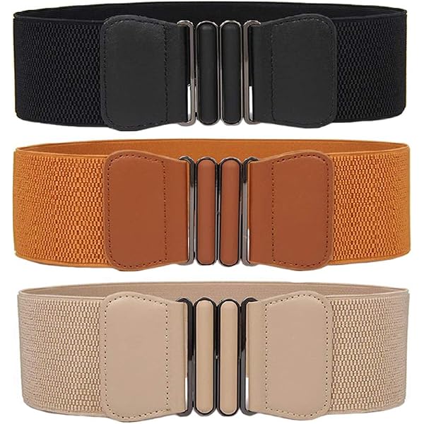 JenPen 3 Pcs Wide Stretchy Belt for Women, Elastic Stretchy  display picture 3
