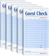 DGBDPACK Guest Check Pads 5pk Server Note Pads 250 Orders Blue 6.75x3.5 view 1