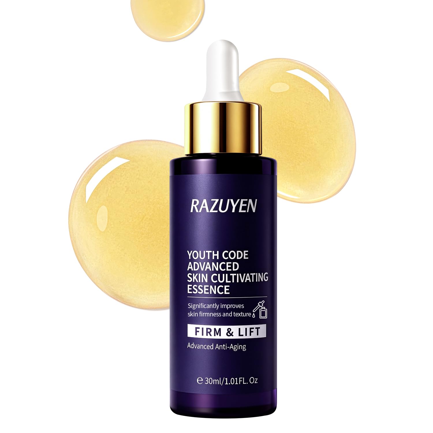 RAZUYEN Collagen Peptide Serum, Anti Aging Serum for Face Targets Wrinkles and Fine Lines, Fragrance Free, Soothing Facial Serum, 30ml