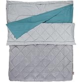 Coleman 45°F Double Sleeping Bag, Queen Size XL Tandem Sleep Sack with Big & Tall Design, Zips Apart into 2 Sleeping Bags, Machine Washable