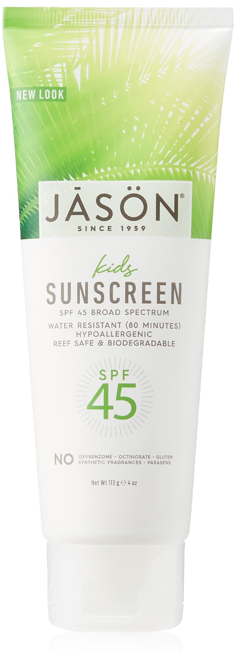 8Jason Natural Cosmetics SPF45 Kids Sunblock, 113 g (Pack of 1)